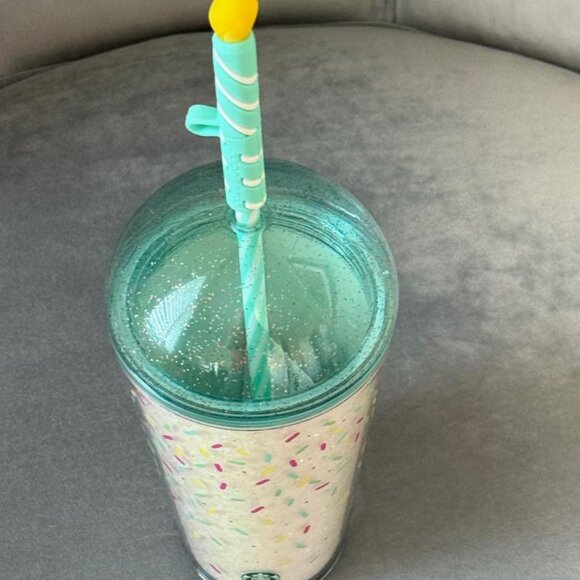 Starbucks 2025 Frappuccino 30th Anniversary Cold Cup with B-day Candle Topper - Picture 5 of 6